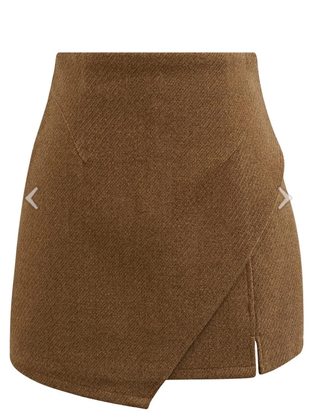 Chicwish Brown Asymmetric Mini Skirt